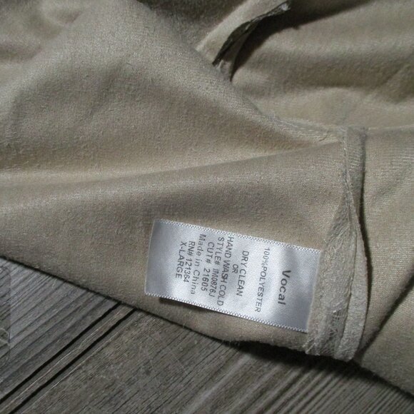 Vocal Grey Brown Faux Suede Lace Bell Slv Cardigan Jacket Size XL Fairy Grung - Picture 6 of 15